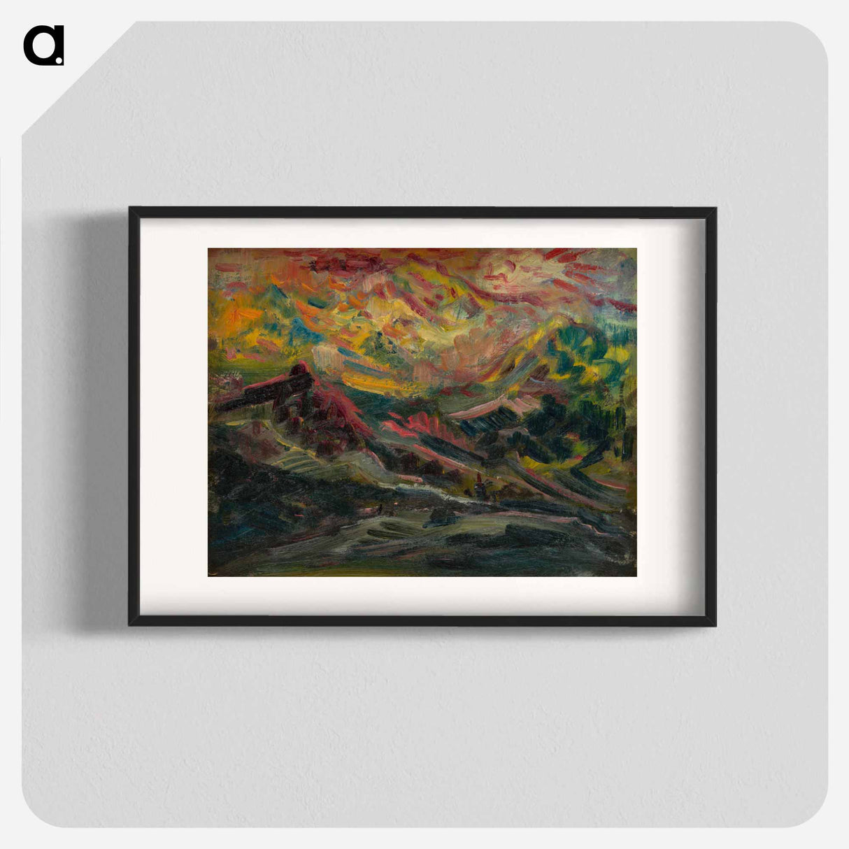 Sunset in the mountains - アーノルド ピーター ワイズ クビンチャン Poster.