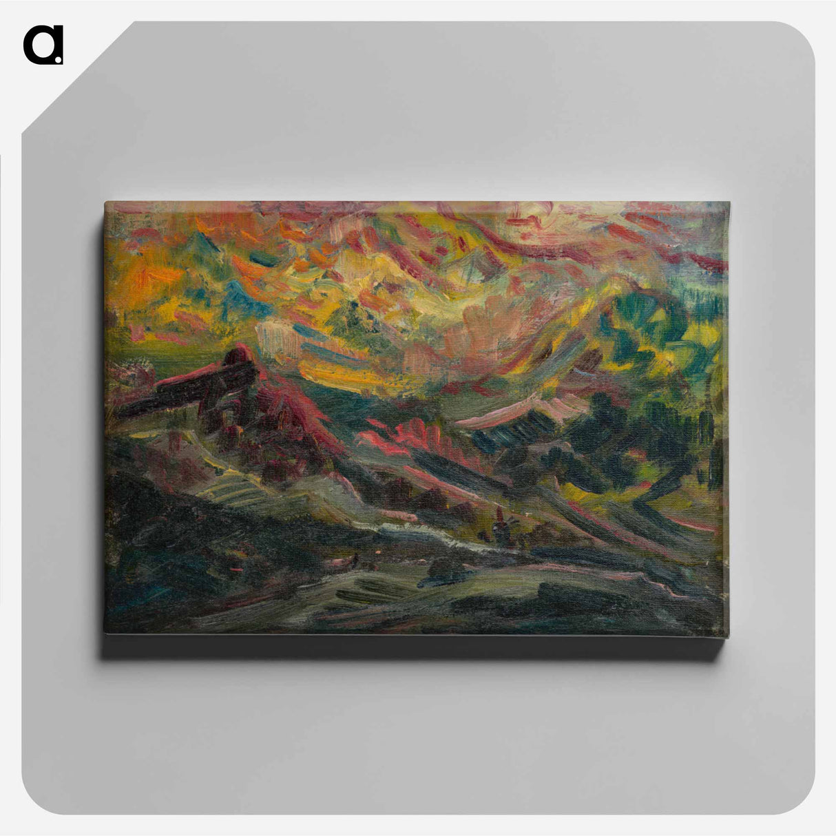 Sunset in the mountains - アーノルド ピーター ワイズ クビンチャン Canvas.