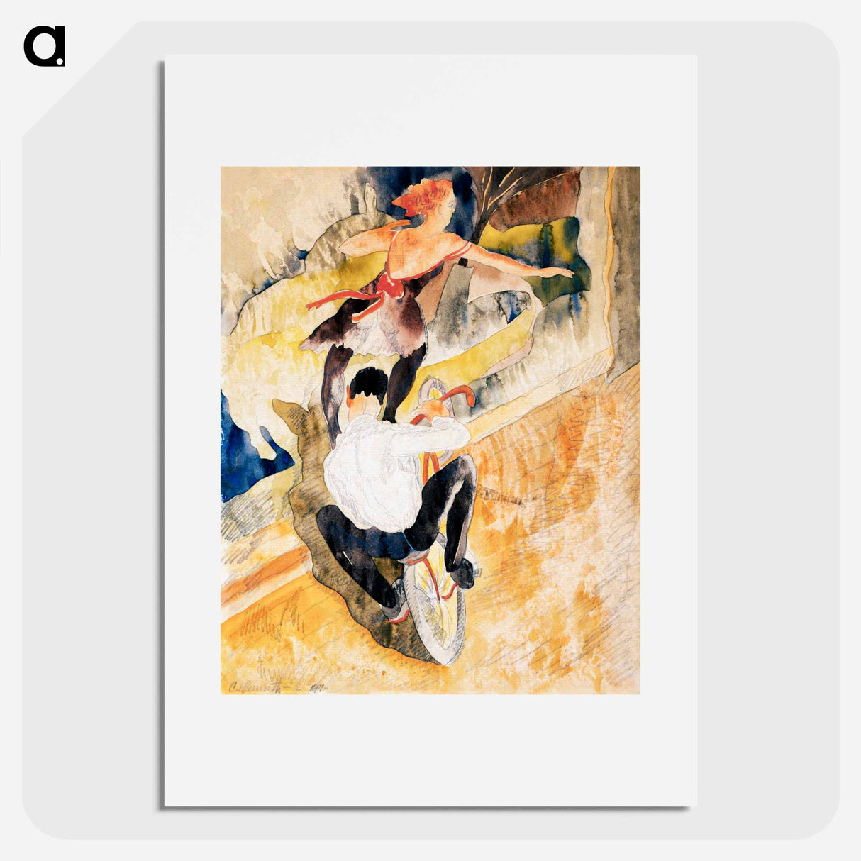 アートポスター-Bicycle Acrobats - チャールズ デムス Poster.