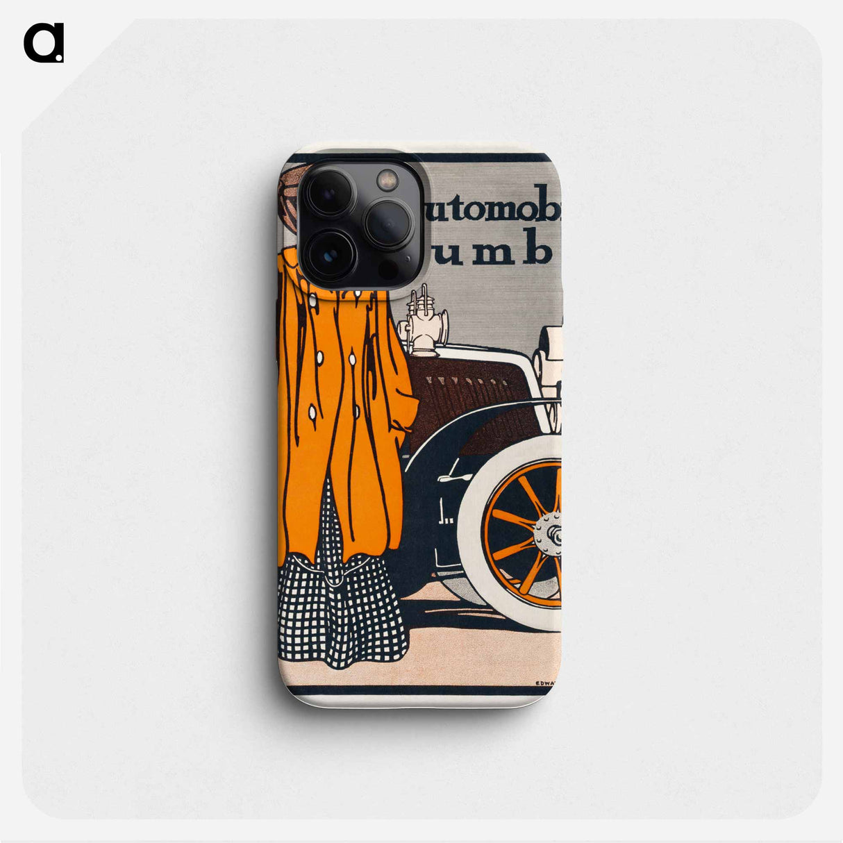 Woman and a vintage car - Edward Penfield Phone Case.