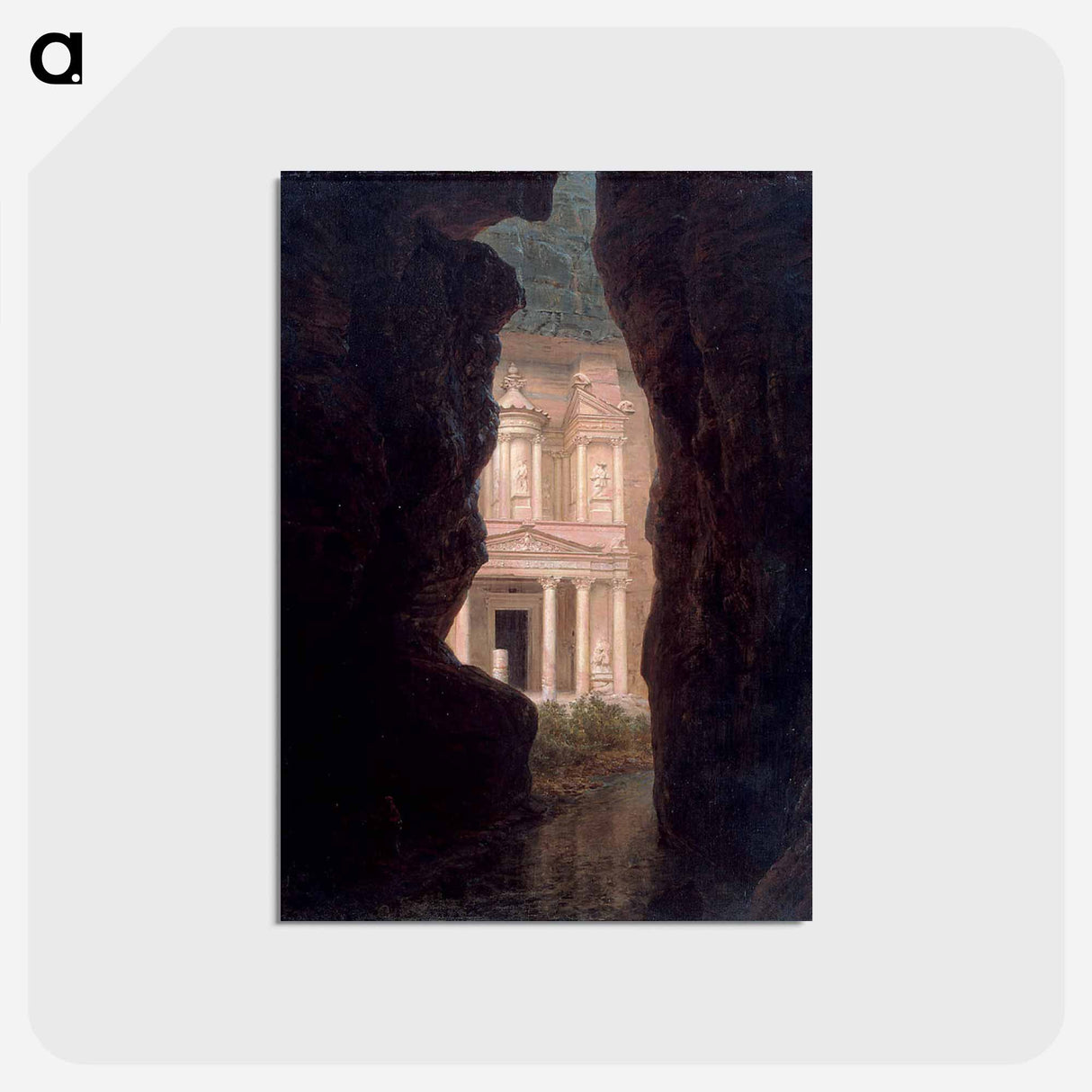 El Khasné, Petra - フレデリック エドウィン チャーチ Postcard.