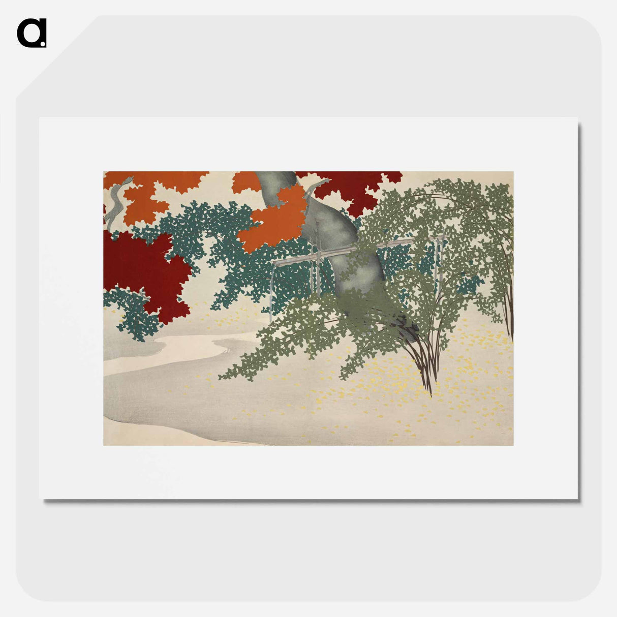 Maple from Momoyogusa–Flowers of a Hundred Generations - 神坂 雪佳 Poster.