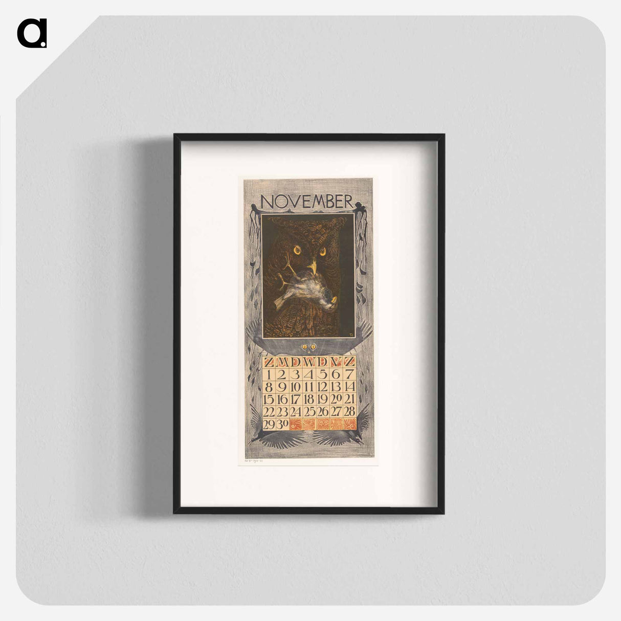 Calendar November meets us - Theo Van Hoytema Poster.