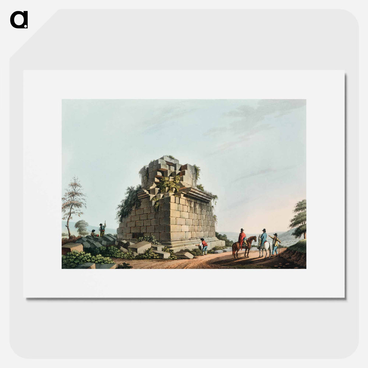 アートポスター-Base of a colossal Column near Syracuse - オスマン帝国領内の景色 Poster.