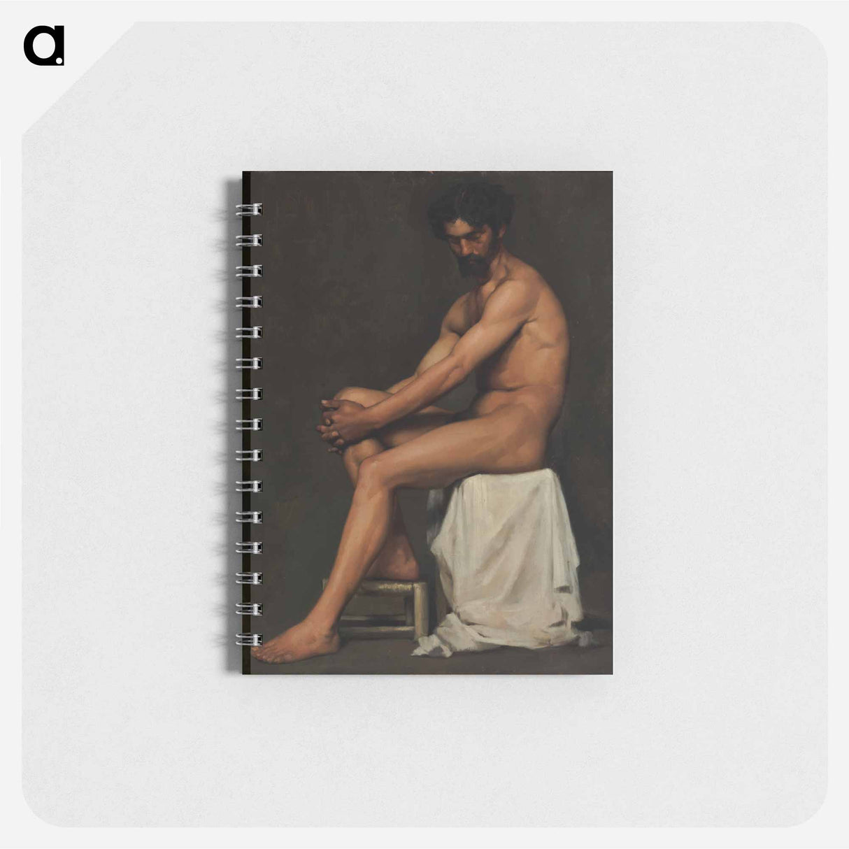 Seated man, academy study - アルバート エーデルフェルト Memo.