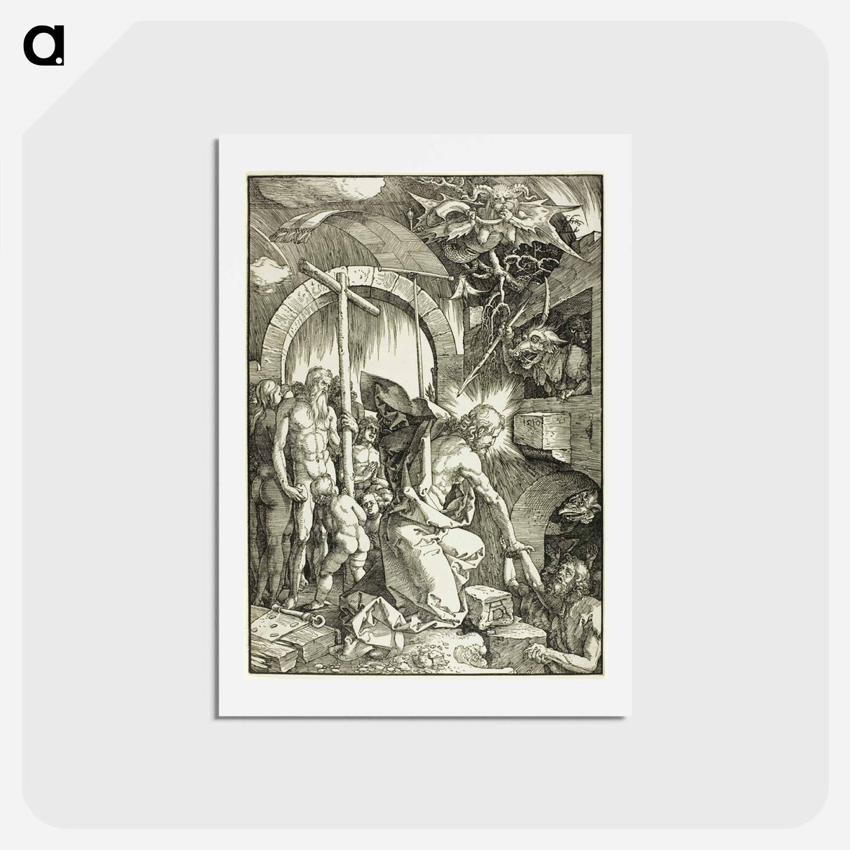アートポストカード-The Harrowing of Hell - アルブレヒト デューラー Postcard.