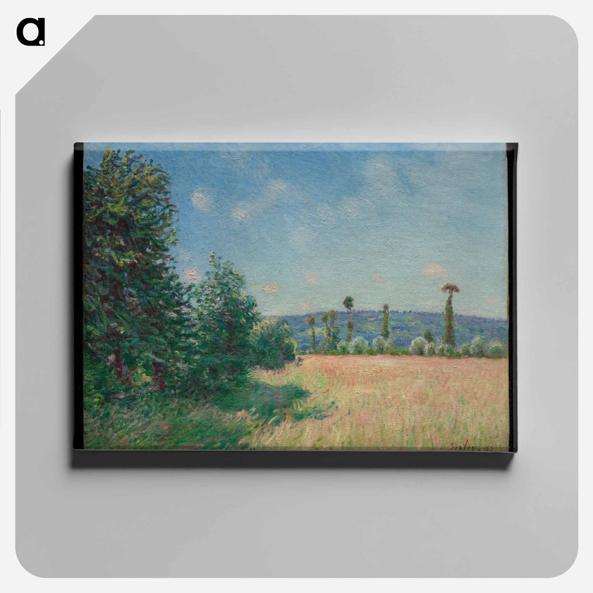 Sahurs Meadows in Morning Sun - アルフレッド シスレー Canvas.