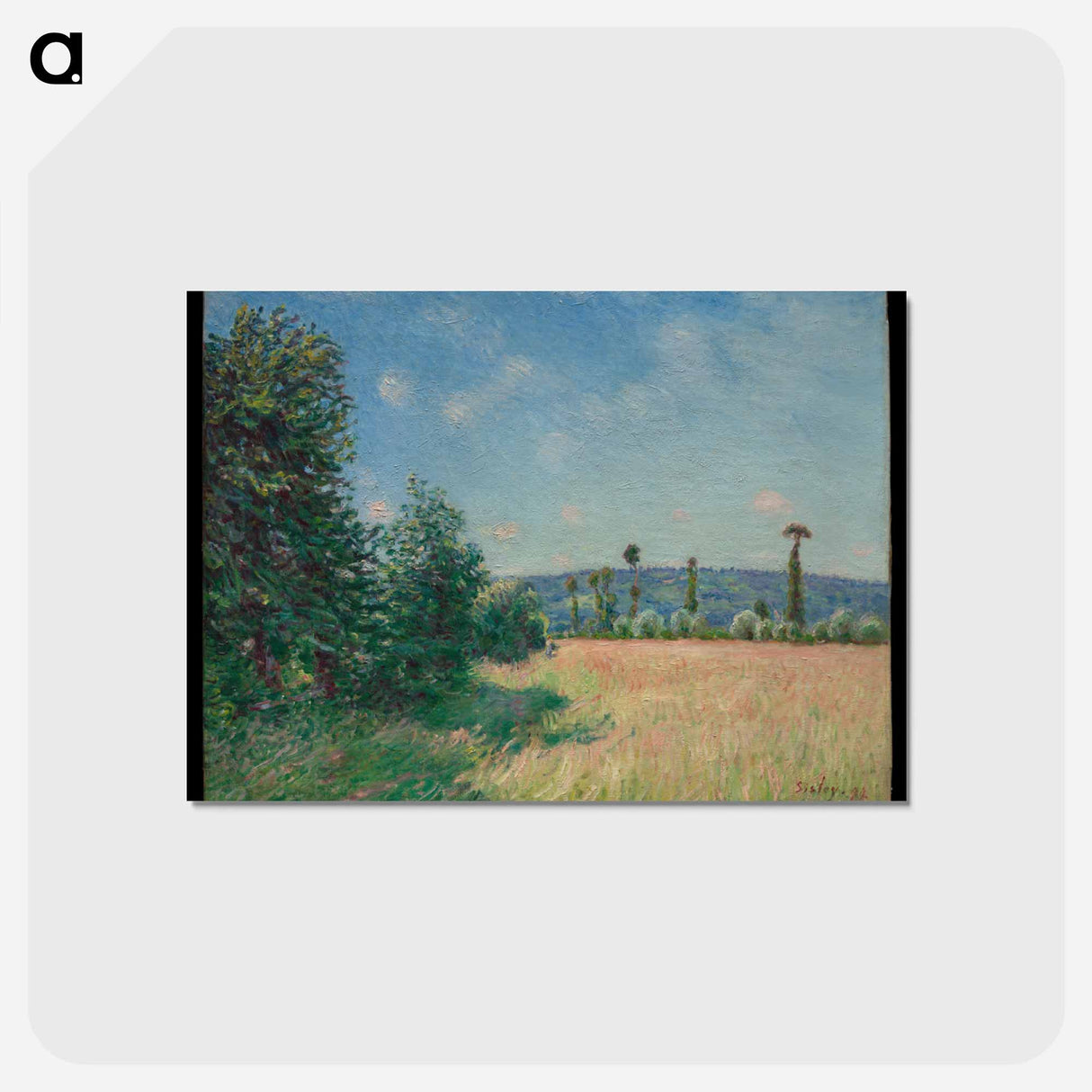 Sahurs Meadows in Morning Sun - アルフレッド シスレー Postcard.