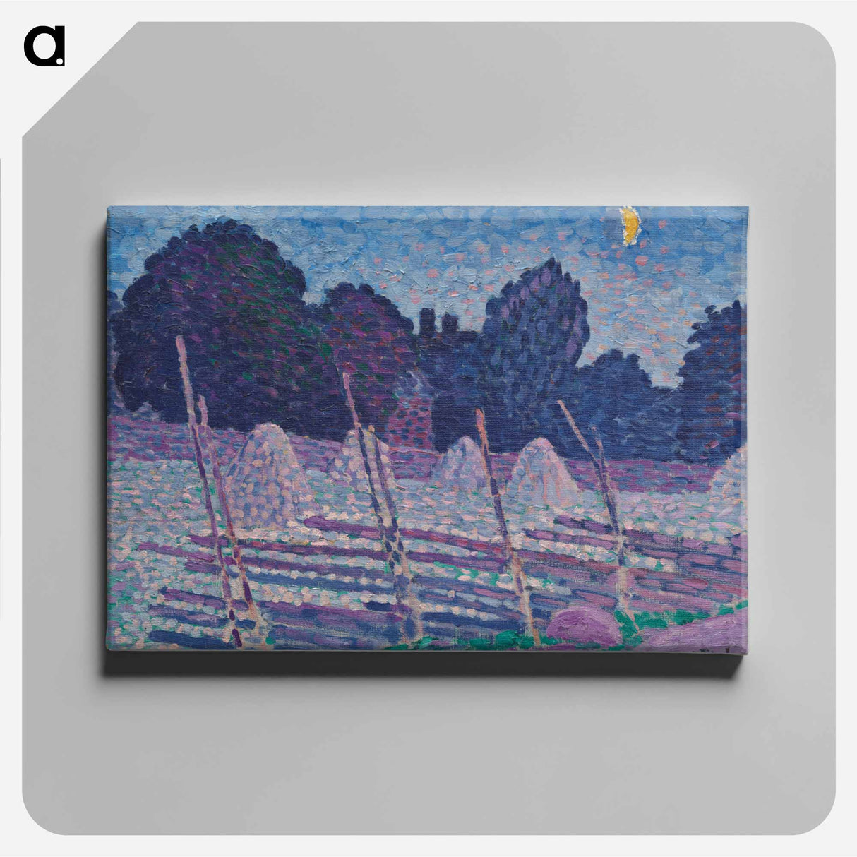 An august's night - アルフレッド ウィリアム フィンチ Canvas.