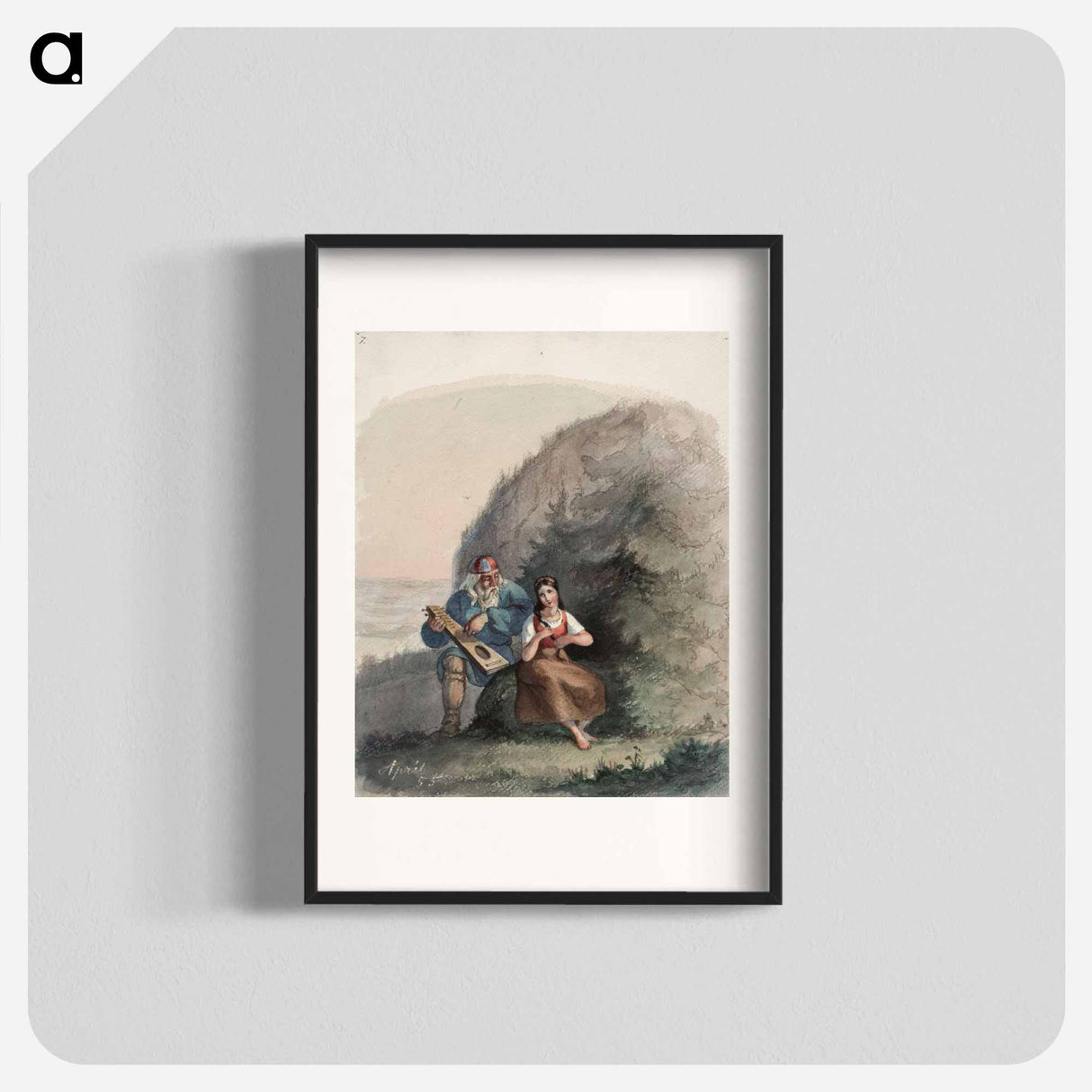 Väinämöinen stringing his kantele - アンダース エクマン Poster.