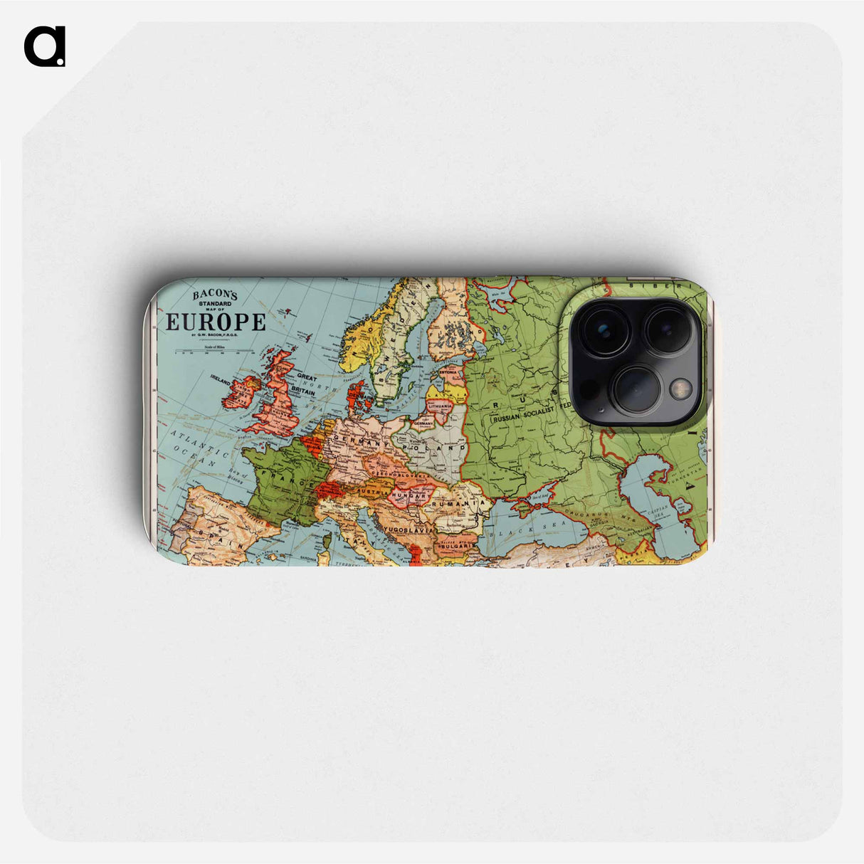 Bacon's standard map of Europe - アンティーク地図 Phone Case.