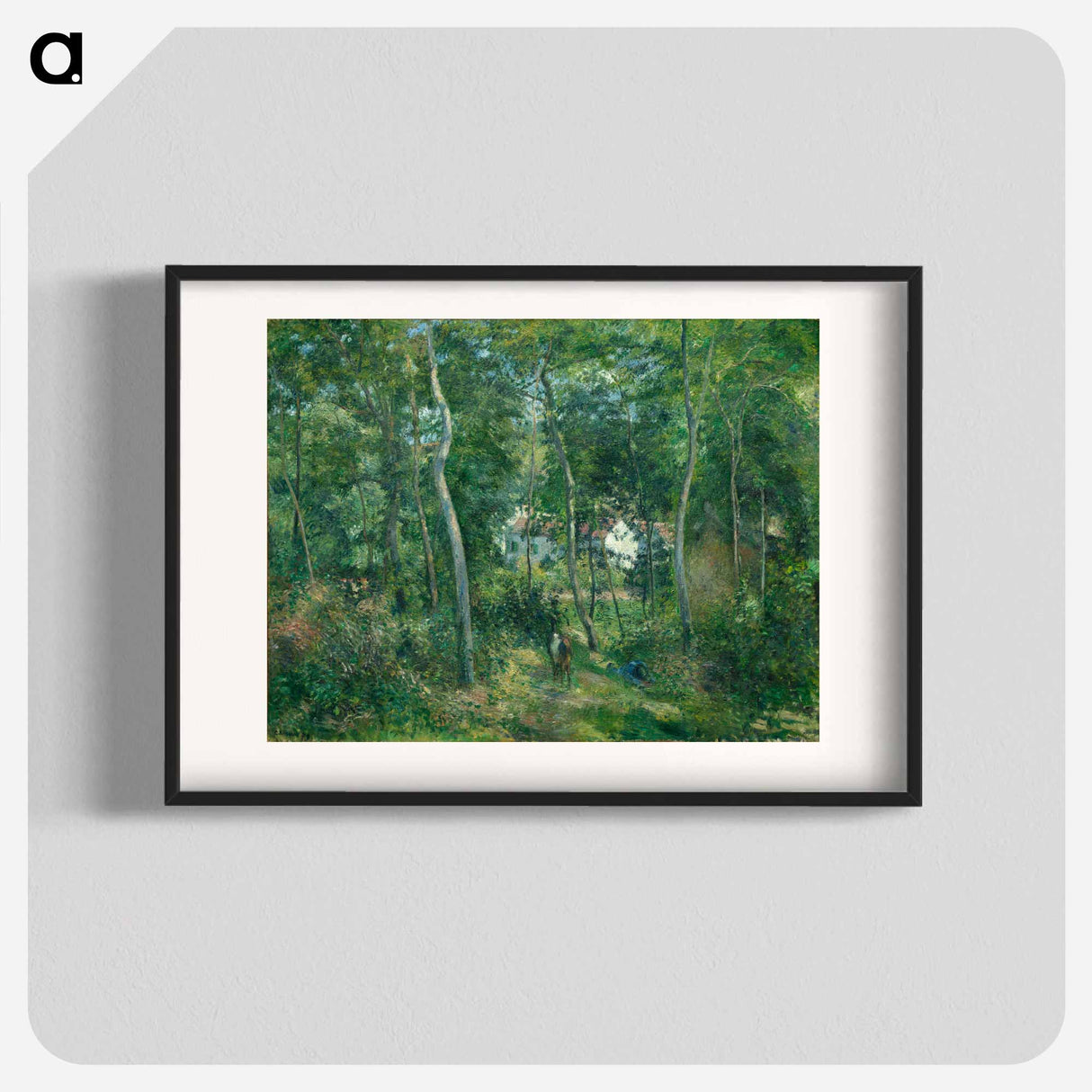 Edge of the Woods Near L'Hermitage, Pontoise - カミーユ ピサロ Poster.