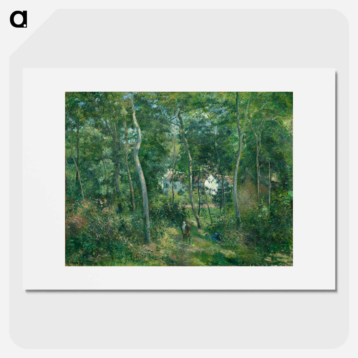Edge of the Woods Near L'Hermitage, Pontoise - カミーユ ピサロ Poster.