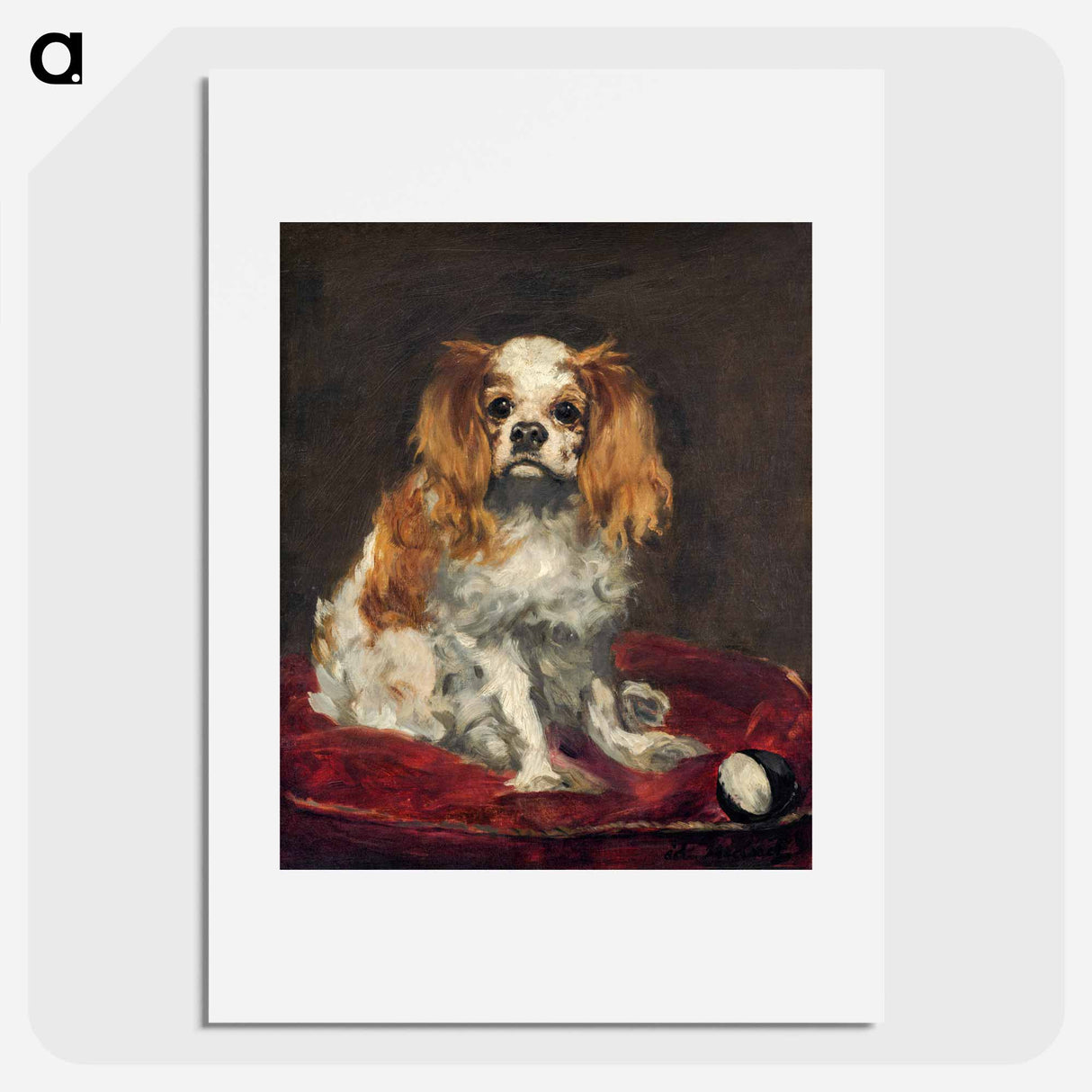 アートポスター-A King Charles Spaniel - エドゥアール マネ Poster.