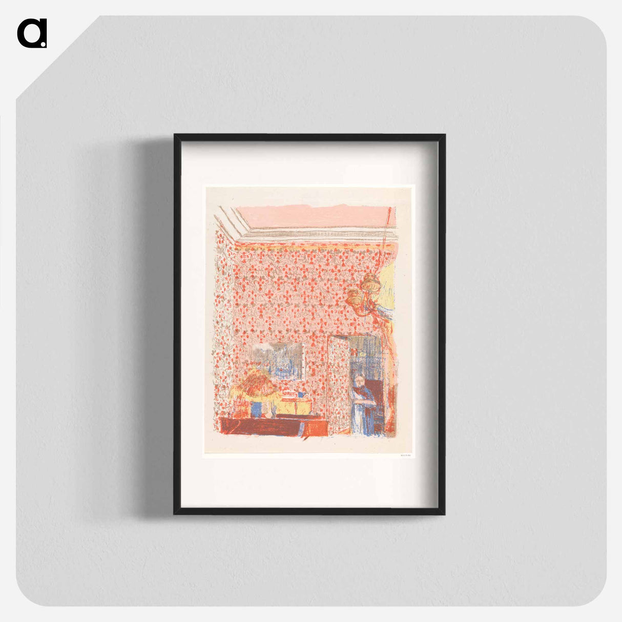 Interieur aux tentures roses I - エドゥアール ヴュイヤール Poster.