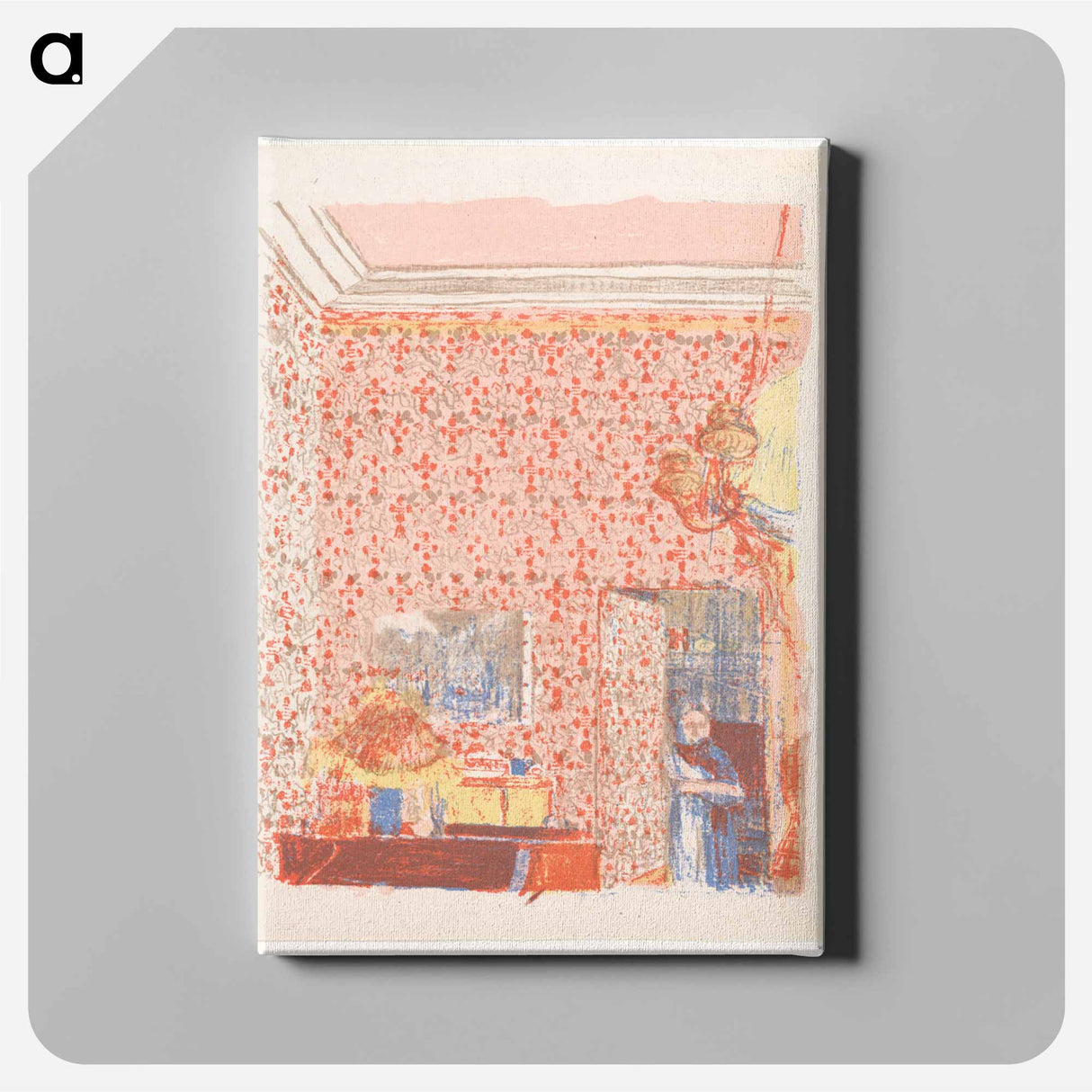 Interieur aux tentures roses I - エドゥアール ヴュイヤール Canvas.