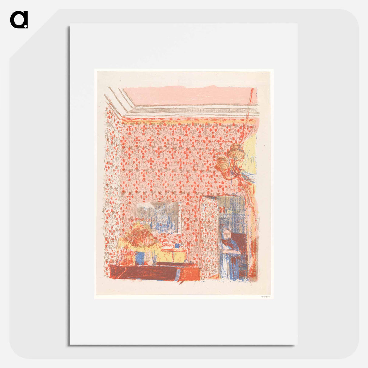 Interieur aux tentures roses I - エドゥアール ヴュイヤール Poster.