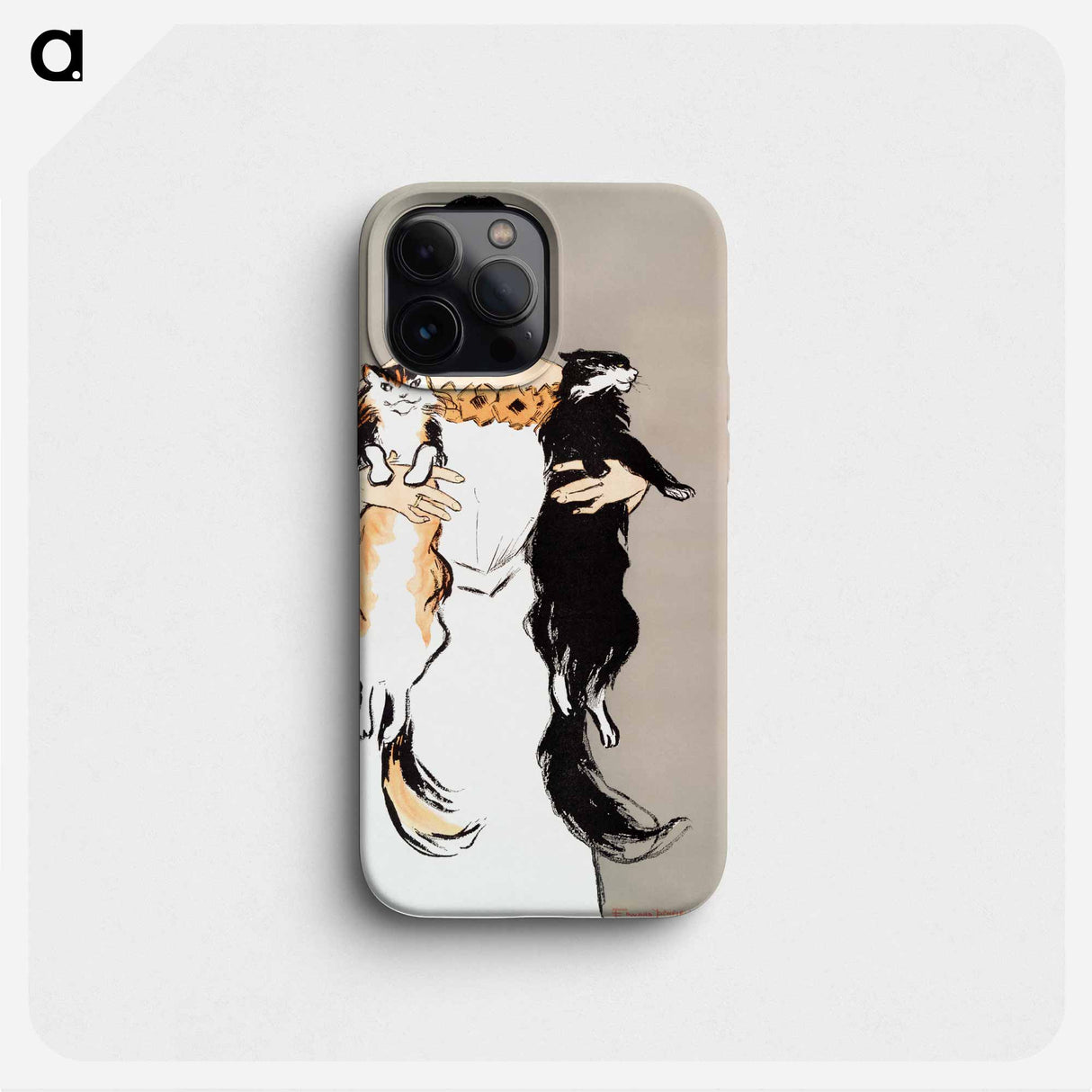Woman holding cats - Edward Penfield Phone Case.