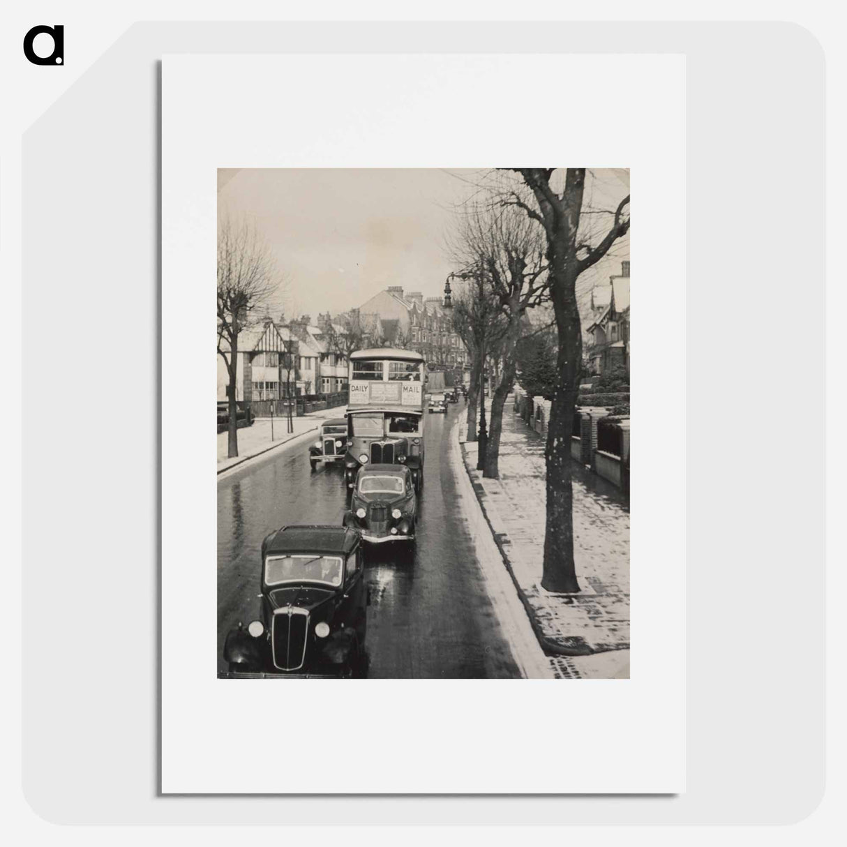 Snow, Belsize Park Road from top of bus - エリック リー ジョンソン Poster.