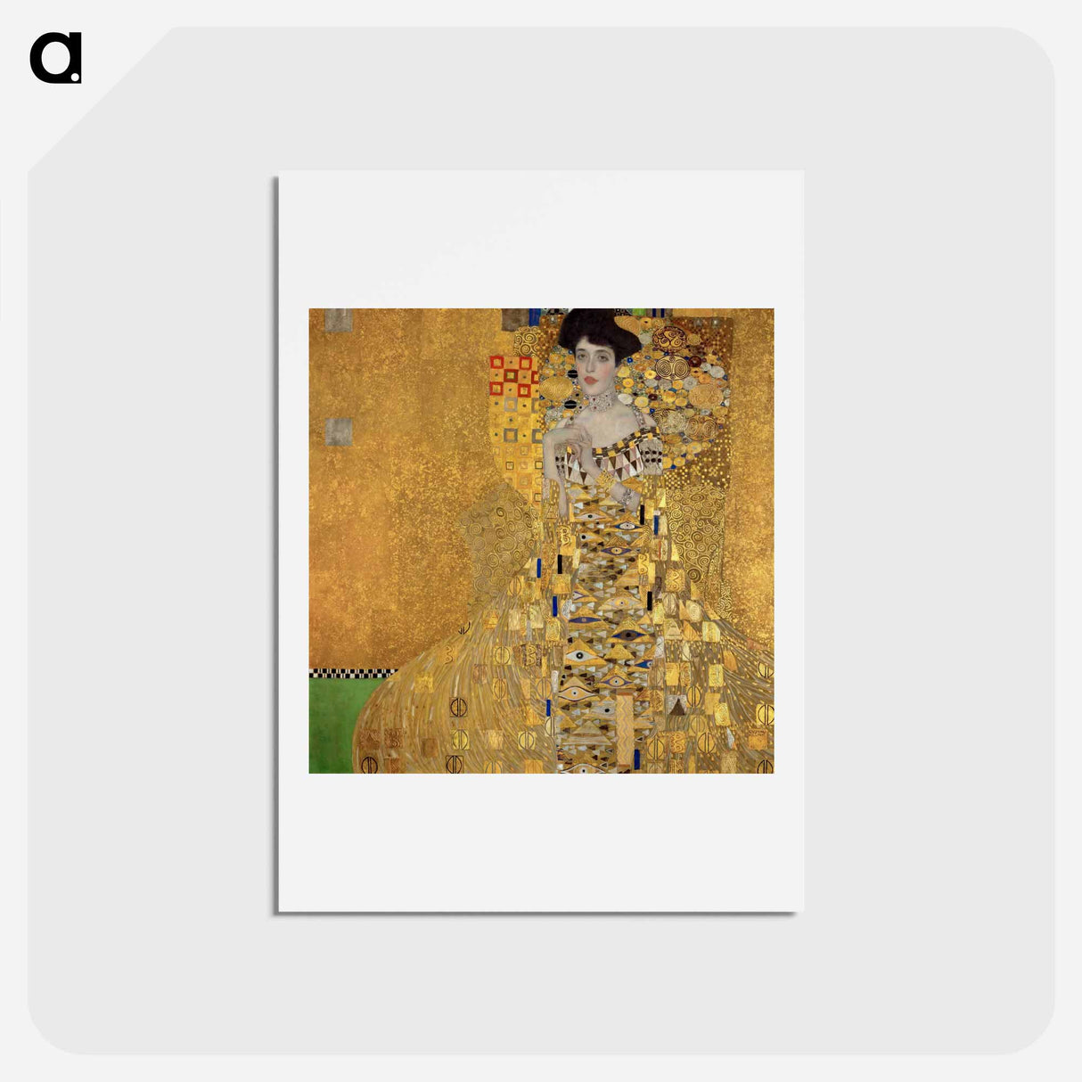 アートポストカード-Portrait of Adele Bloch-Bauer I - グスタフ クリムト Postcard.