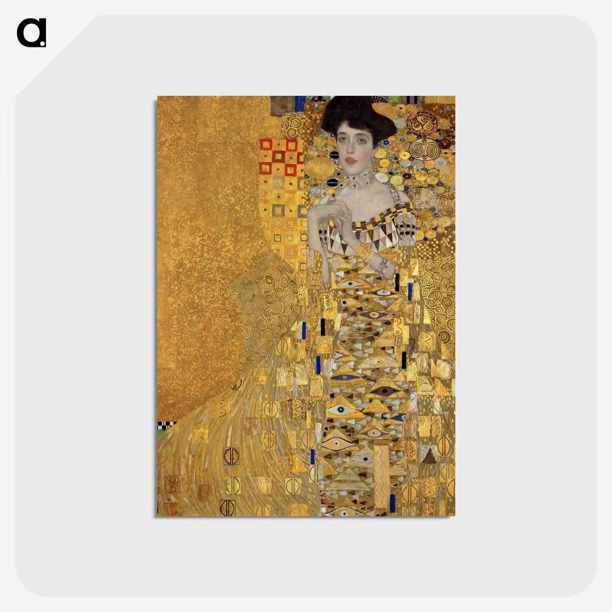 アートポストカード-Portrait of Adele Bloch-Bauer I - グスタフ クリムト Postcard.