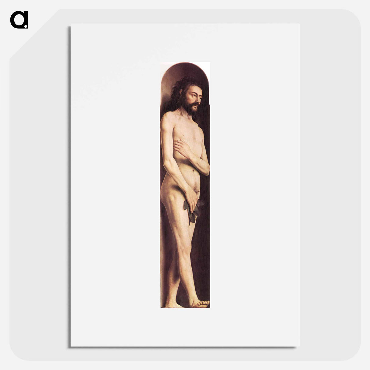 アートポスター-Adam, from the left wing of the Ghent Altarpiece - ヤン ファン エイク Poster.
