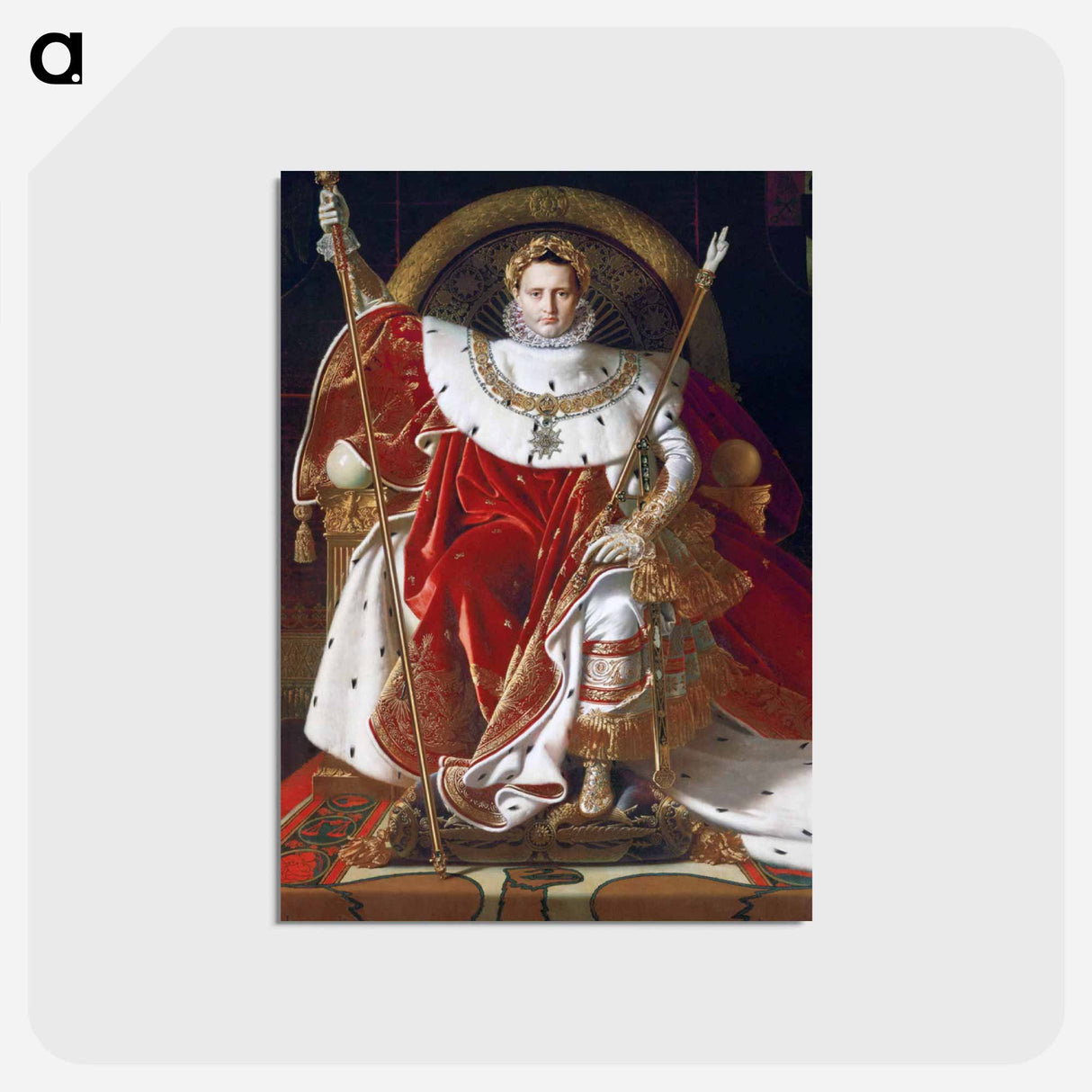 アートポストカード-Napoleon I on His Imperial Throne
- ジャン オーギュスト ドミニク アングル Postcard.