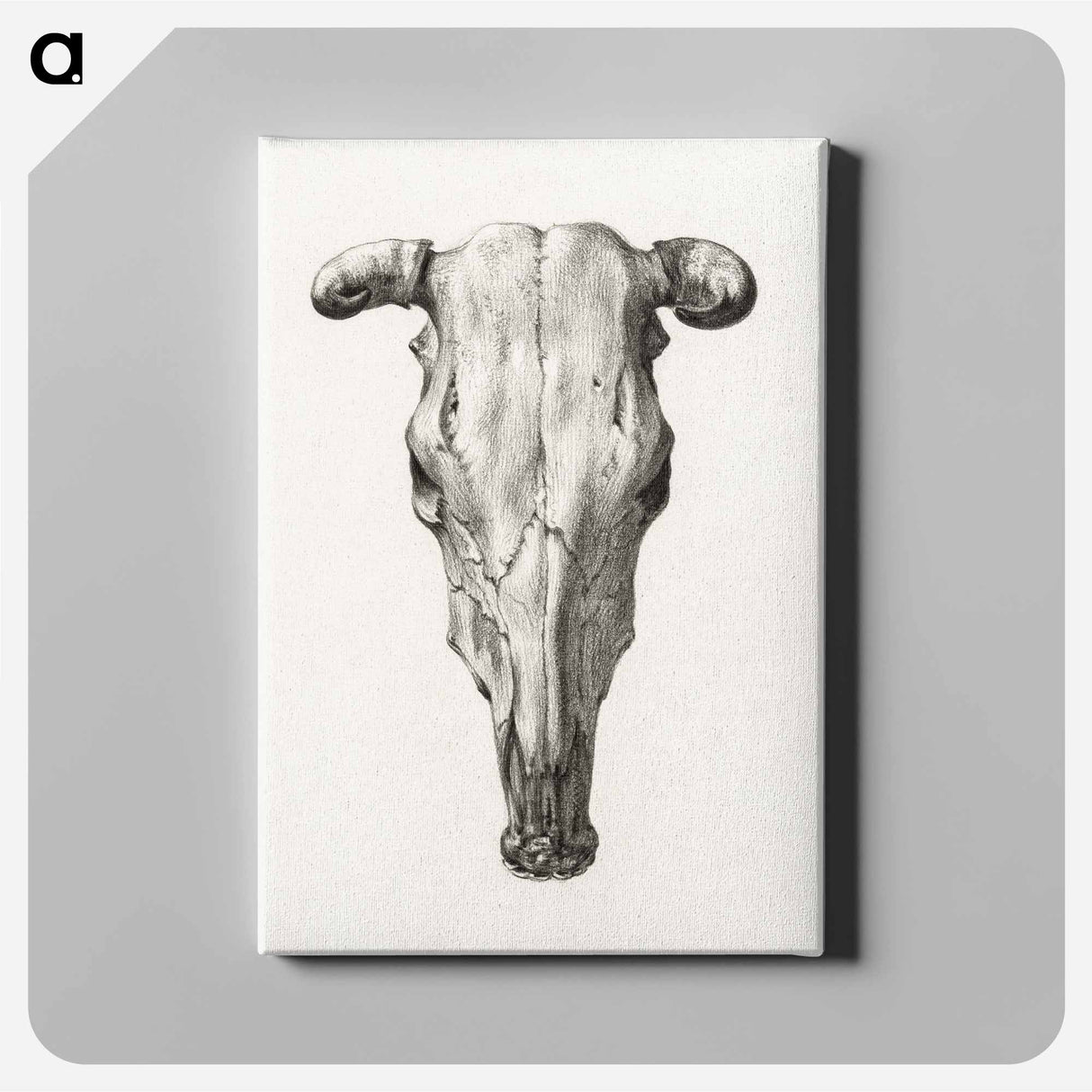 アートパネル-Skull of a cow - ジャン ベルナール Canvas.
