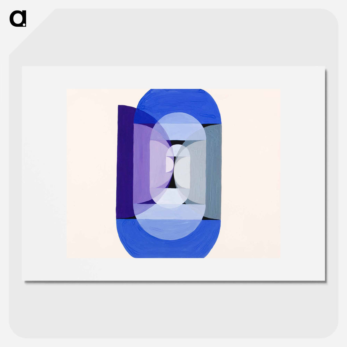 アートポスター-Blue Gray Violet Wheel - ヨーゼフ シリンガー Poster.