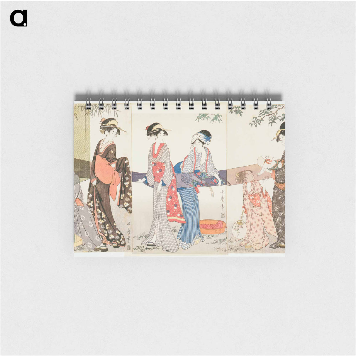 Drying and Stretching Cloth - 喜多川 歌麿 Memo.