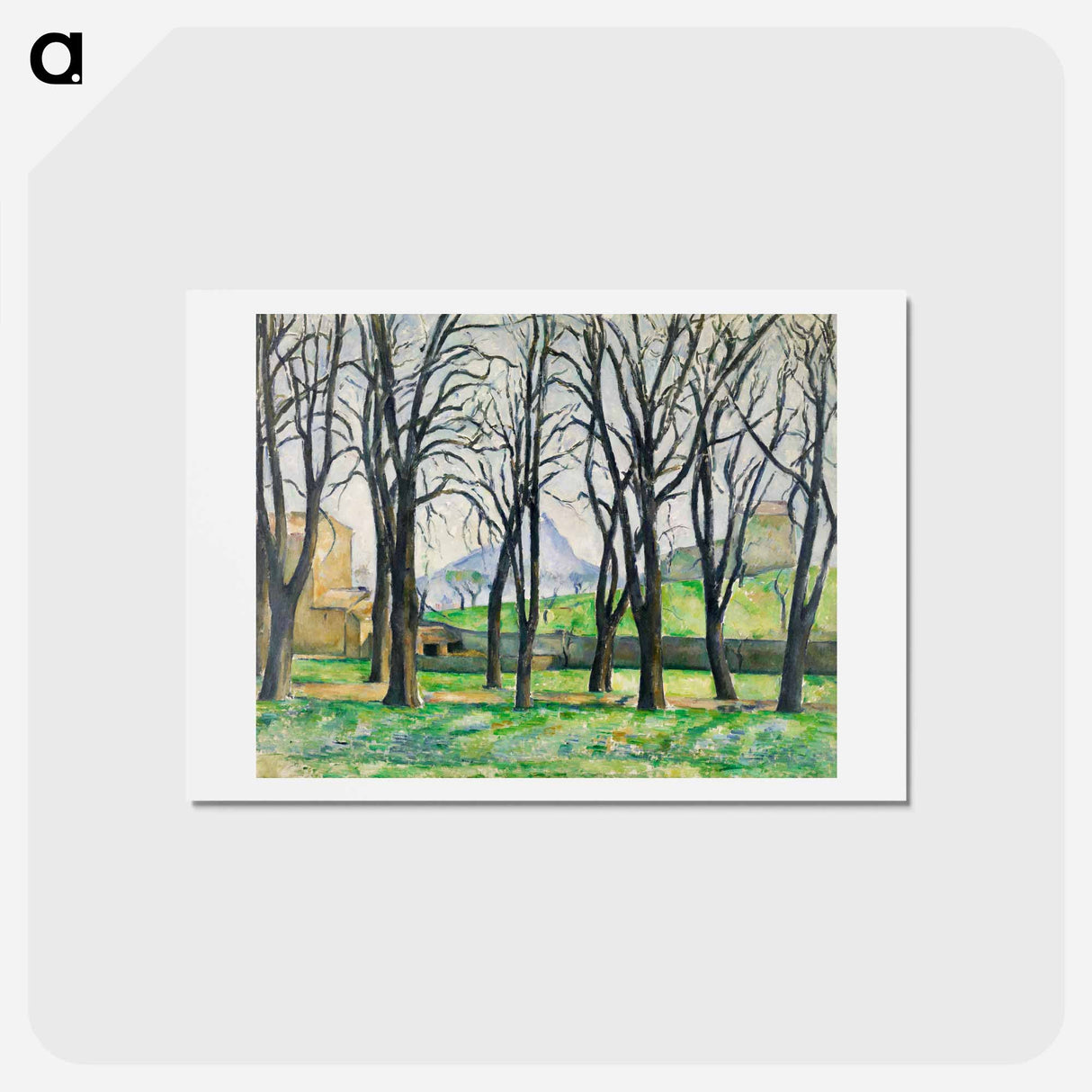 アートポストカード-Chestnut Trees at Jas de Bouffan - ポール セザンヌ Postcard.
