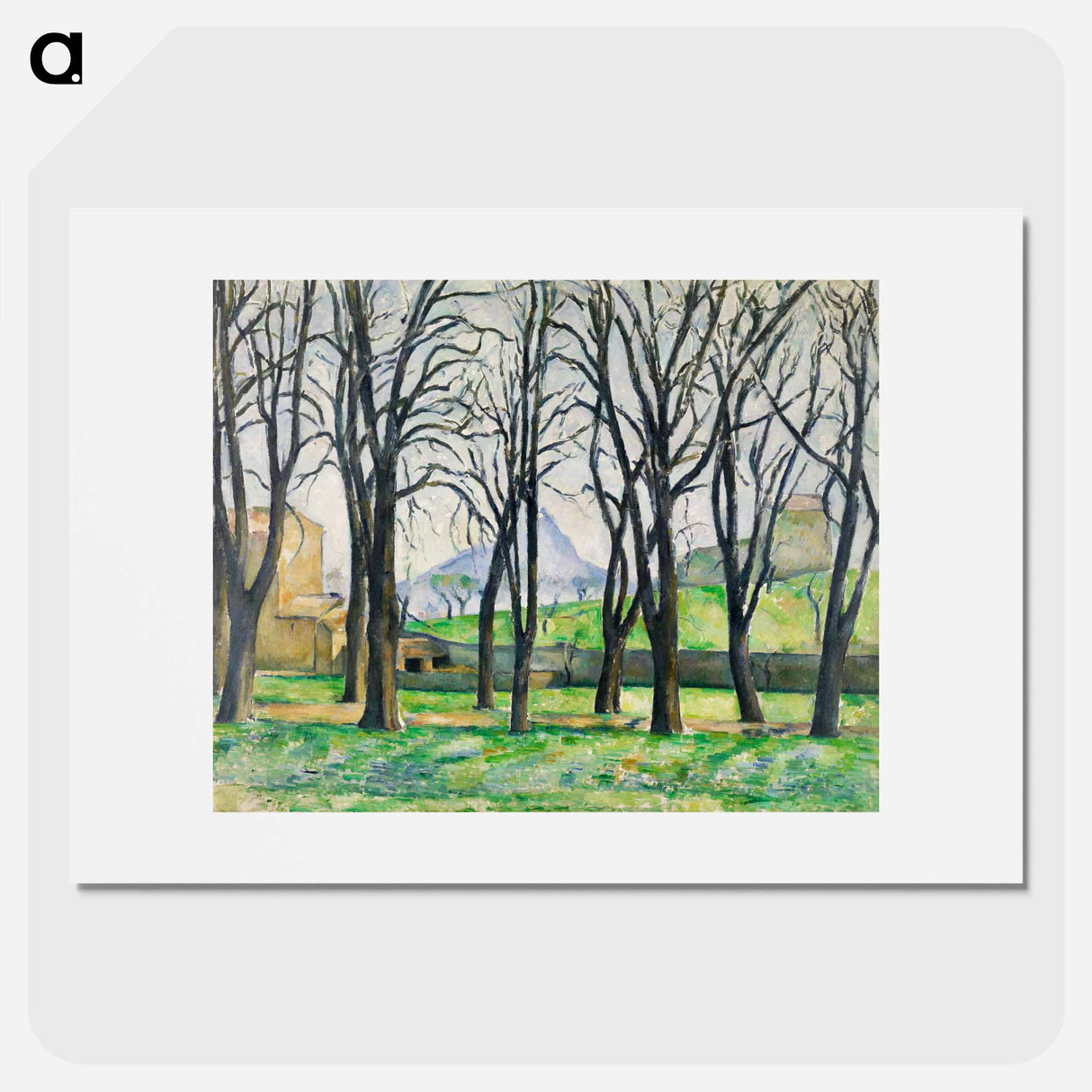 アートポスター-Chestnut Trees at Jas de Bouffan - ポール セザンヌ Poster.