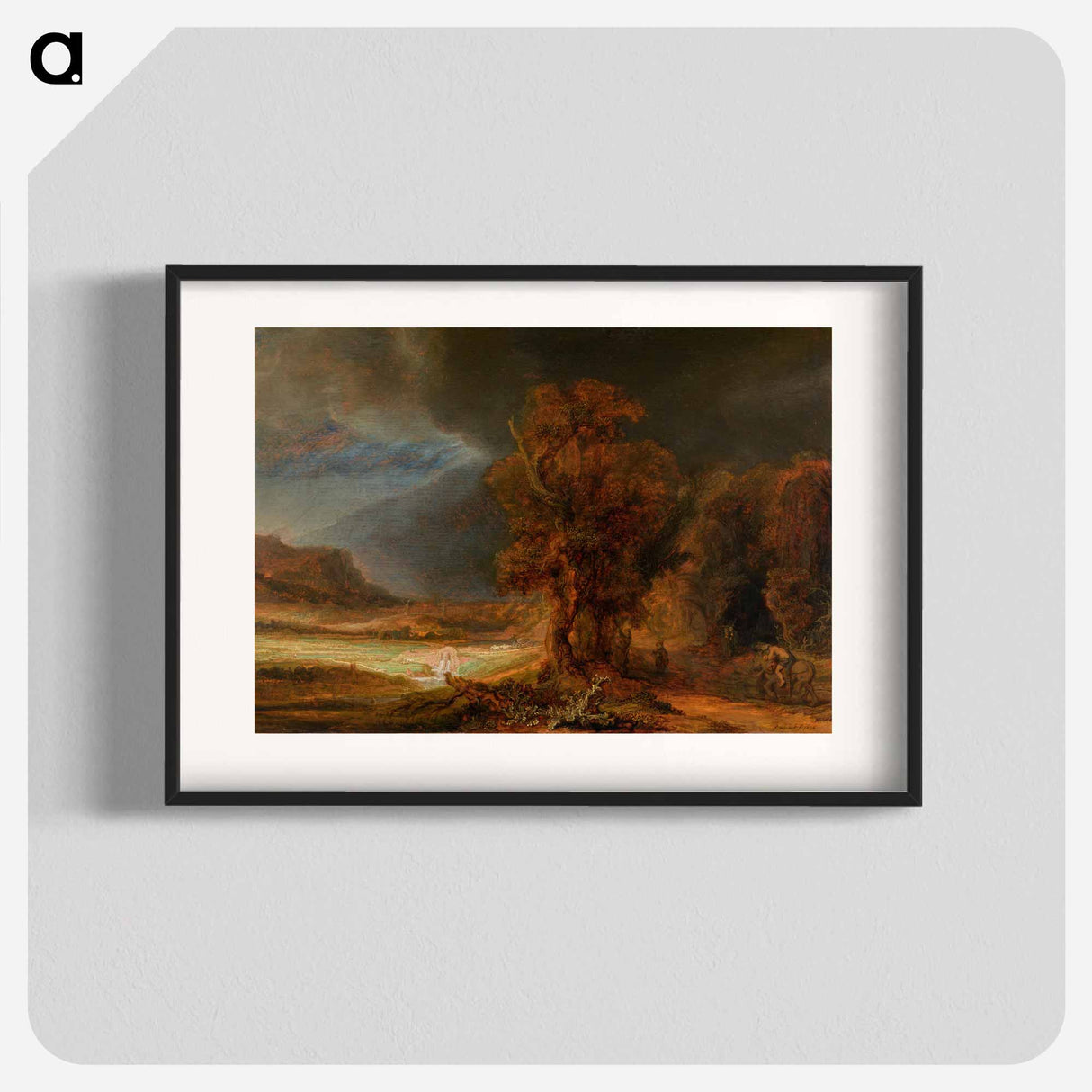 Landscape with the Good Samaritan - レンブラント ファン レイン Poster.