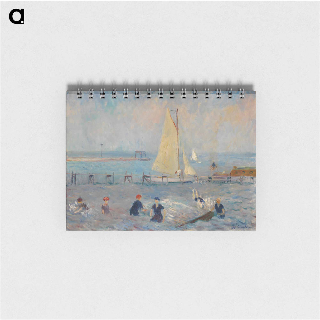 Seascape with Six Bathers, Bellport - ウィリアム ジェームス グラッケンズ Memo.