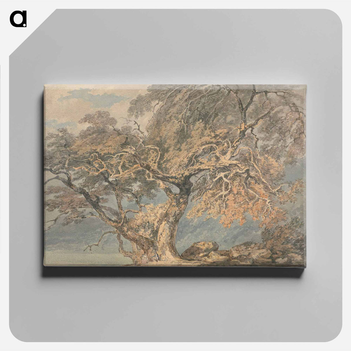 アートパネル-A Great Tree - ウィリアム ターナー Canvas.