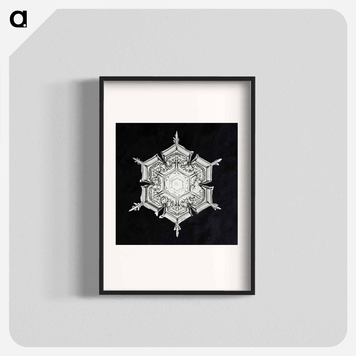 Wilson Bentley's Snowflake 579A - Wilson Bentley Poster.
