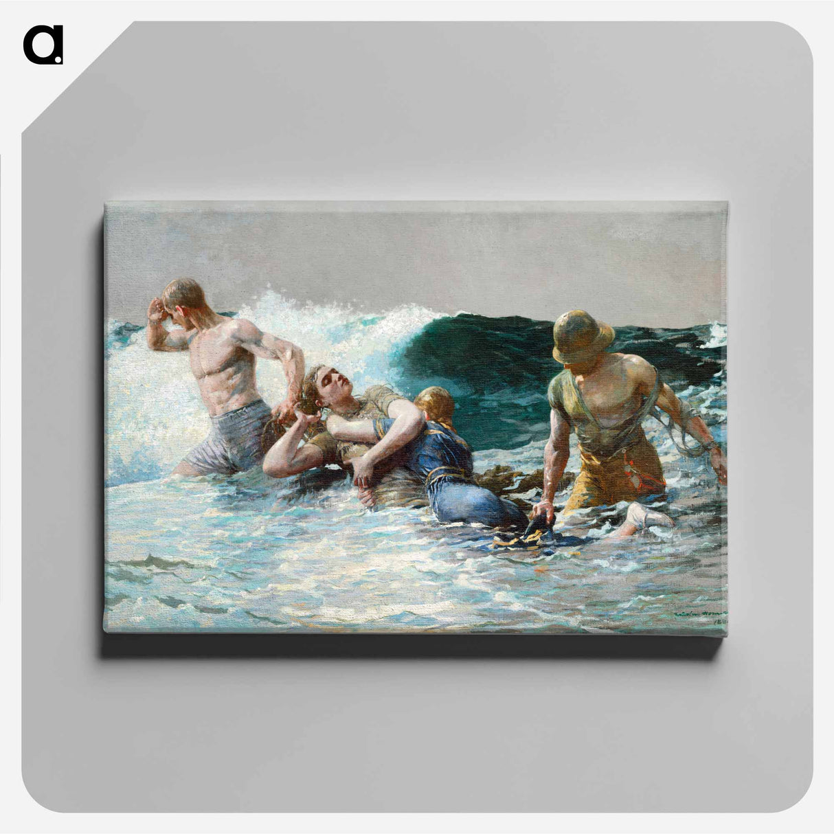Undertow - Winslow Homer Canvas.