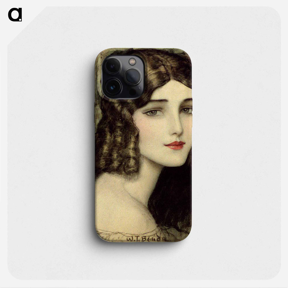 Girl's head with curls - Wladyslaw Theodor Benda Phone Case.