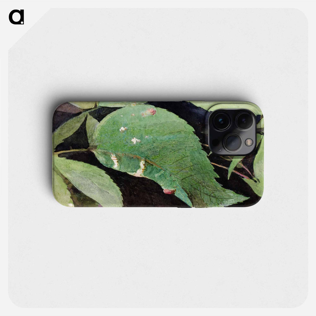 White Birch Leaf Edge Caterpillar - アボット ハンダーソン セイヤー Phone Case.