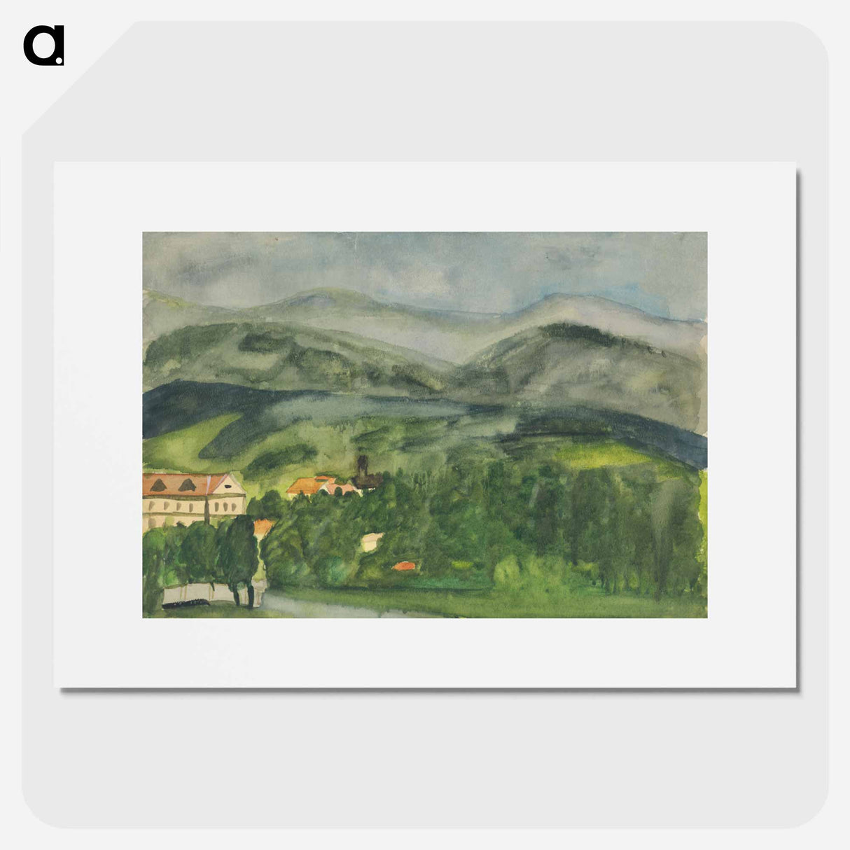 Country with houses - アーノルド ピーター ワイズ クビンチャン Poster.