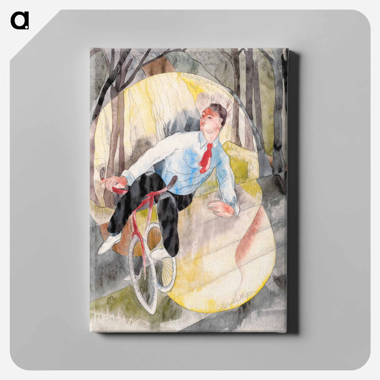 In Vaudeville, the Bicycle Rider - Charles Demuth Canvas.
