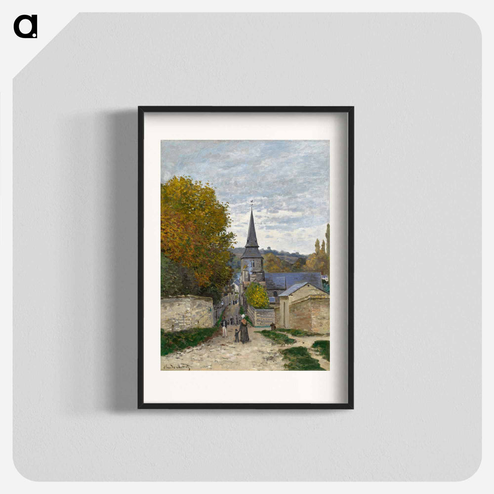 Street in Sainte-Adresse - クロード モネ Poster.