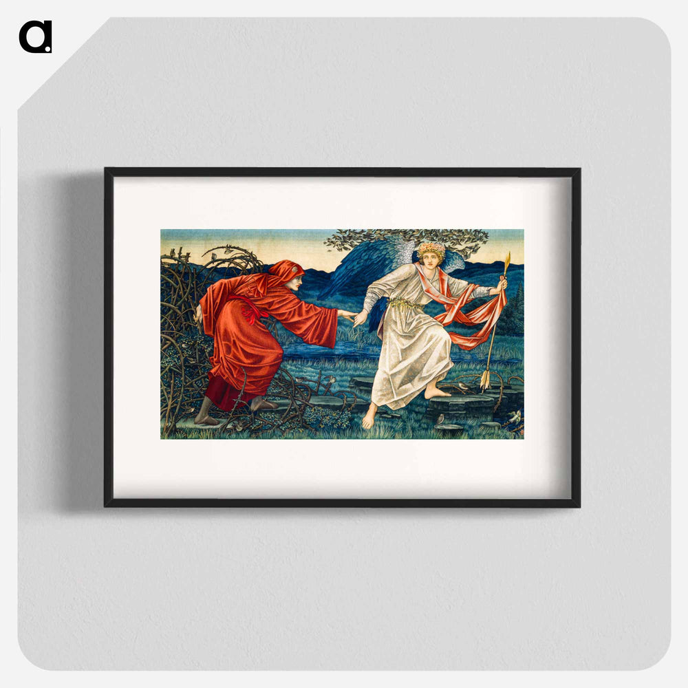 Love leading the Pilgrim: Tapestry - エドワード バーン ジョーンズ Poster.