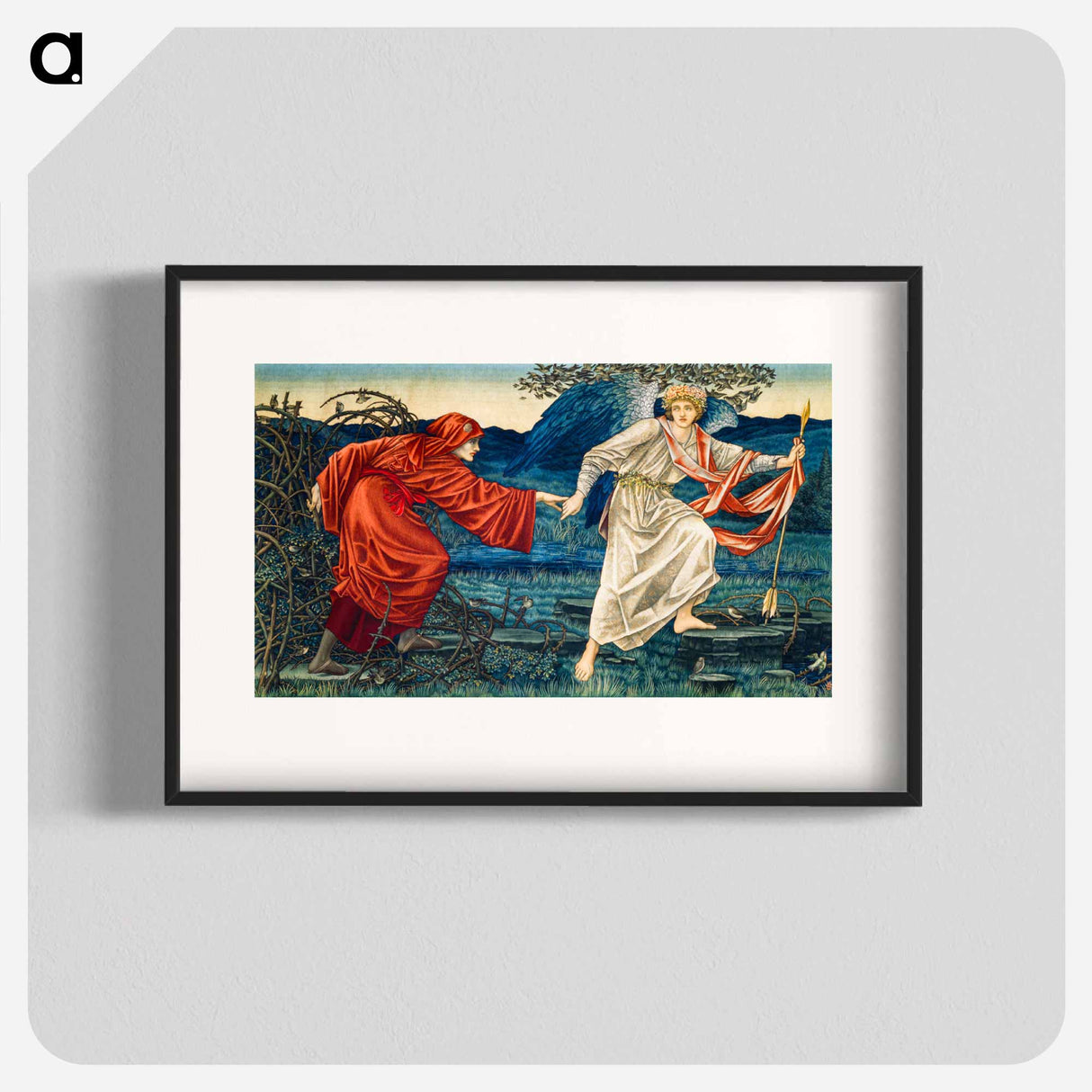 Love leading the Pilgrim: Tapestry - エドワード バーン ジョーンズ Poster.