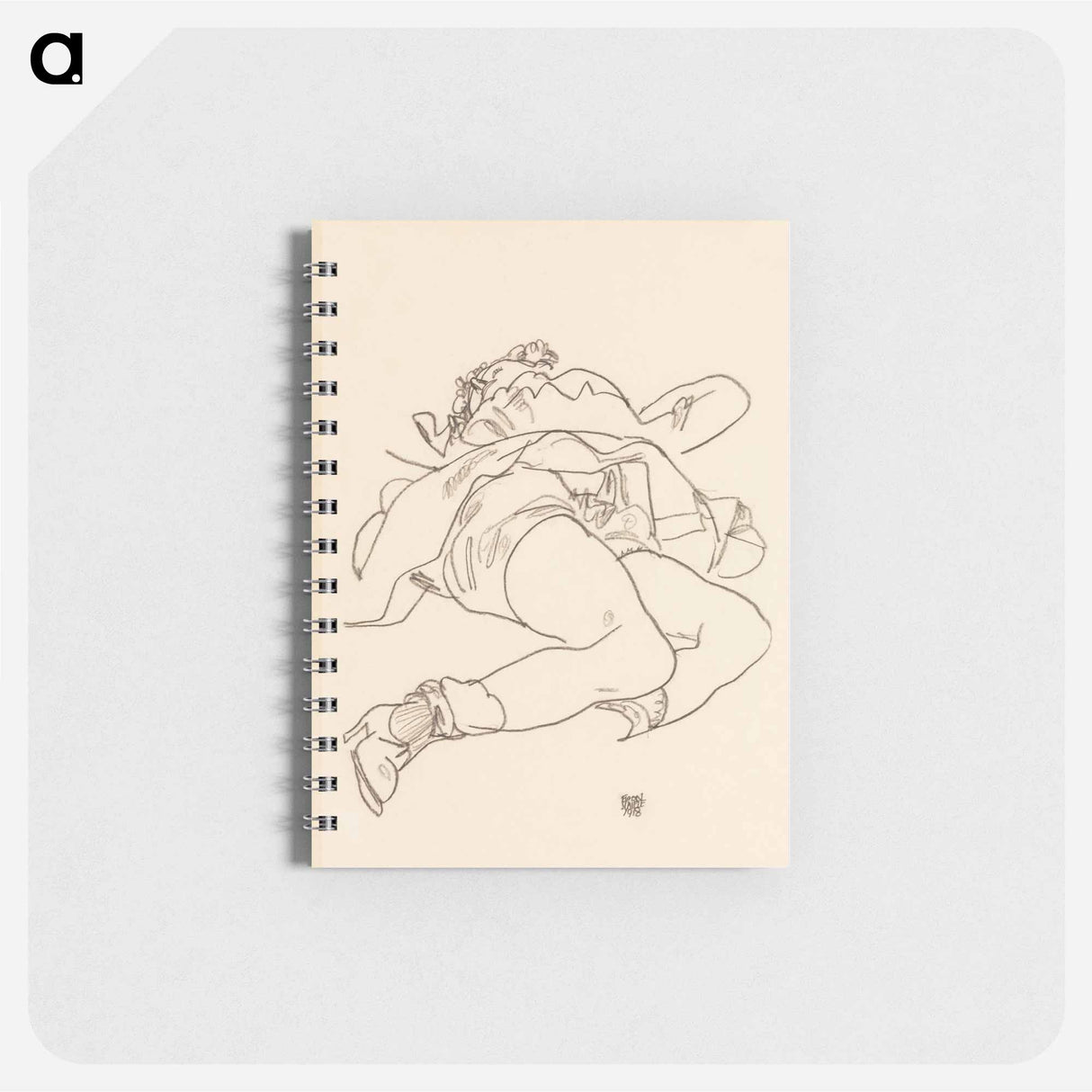 Reclining Woman with Raised Skirt - エゴン シーレ Memo.