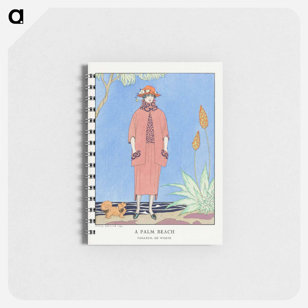 A palm beach: Tailleur, de Worth from Gazette du Bon Ton No. 5 Pl. 40 - ジョルジュ バルビエ Memo.