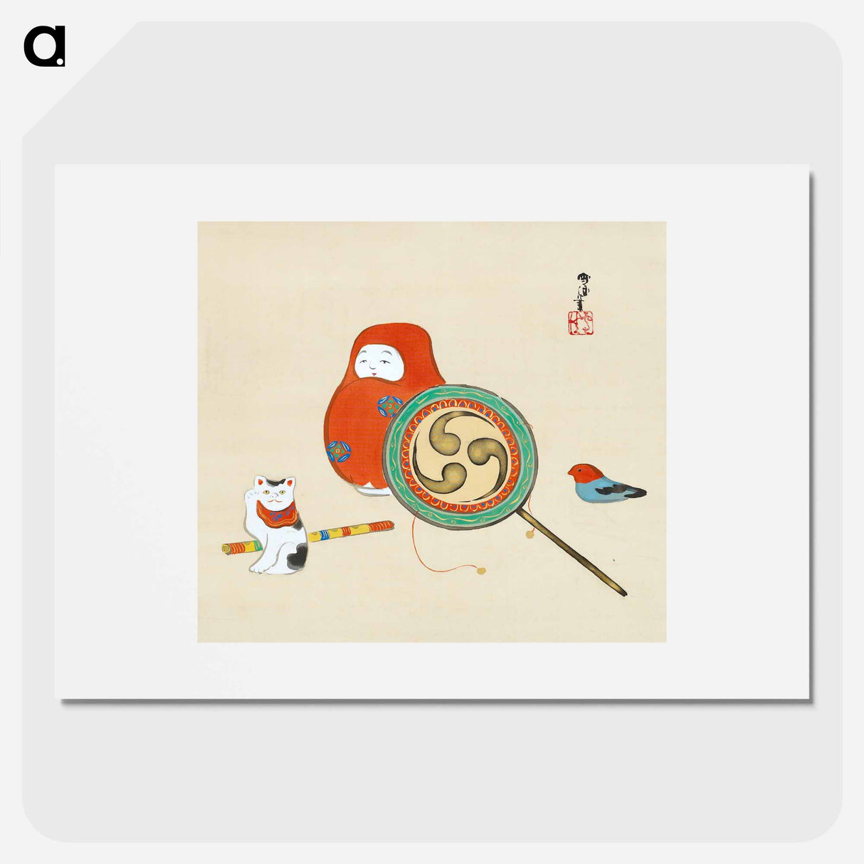 Kamisaka Sekka's Toys - 神坂 雪佳 Poster.