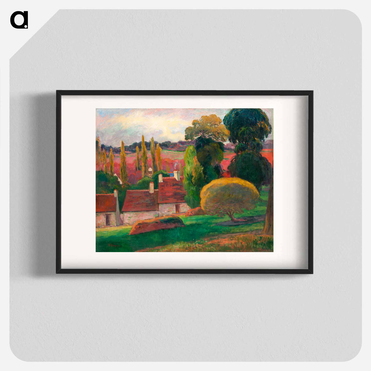アートポスター-A Farm in Brittany - ポール ゴーギャン Poster.