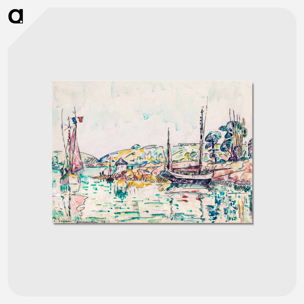 Concarneau - ポール シニャック Postcard.