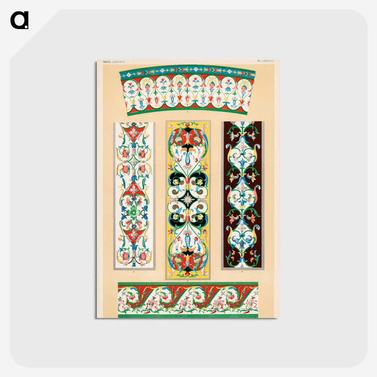 アートポストカード-Nineteenth-Century Ornament Pattern
- 装飾の文法 Postcard.